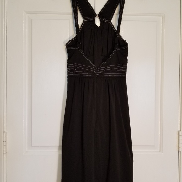 BCBGMaxAzria SZ Small Black V-Neck Keyhole - Picture 4 of 8